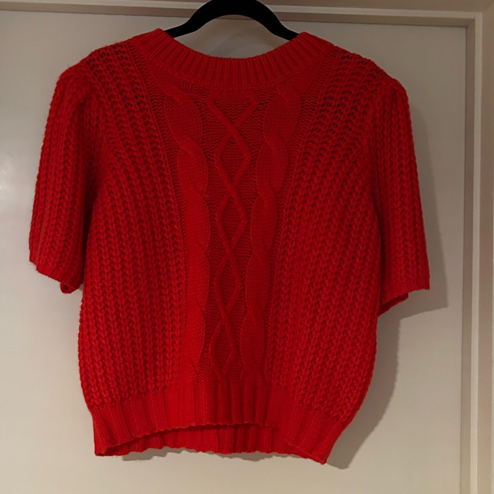 Ces Femme Vibrant Red Knit Sweater